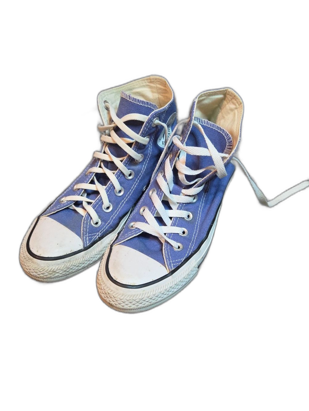 Classic Converse High-Top Canvas Sneakers - Blue Size 7